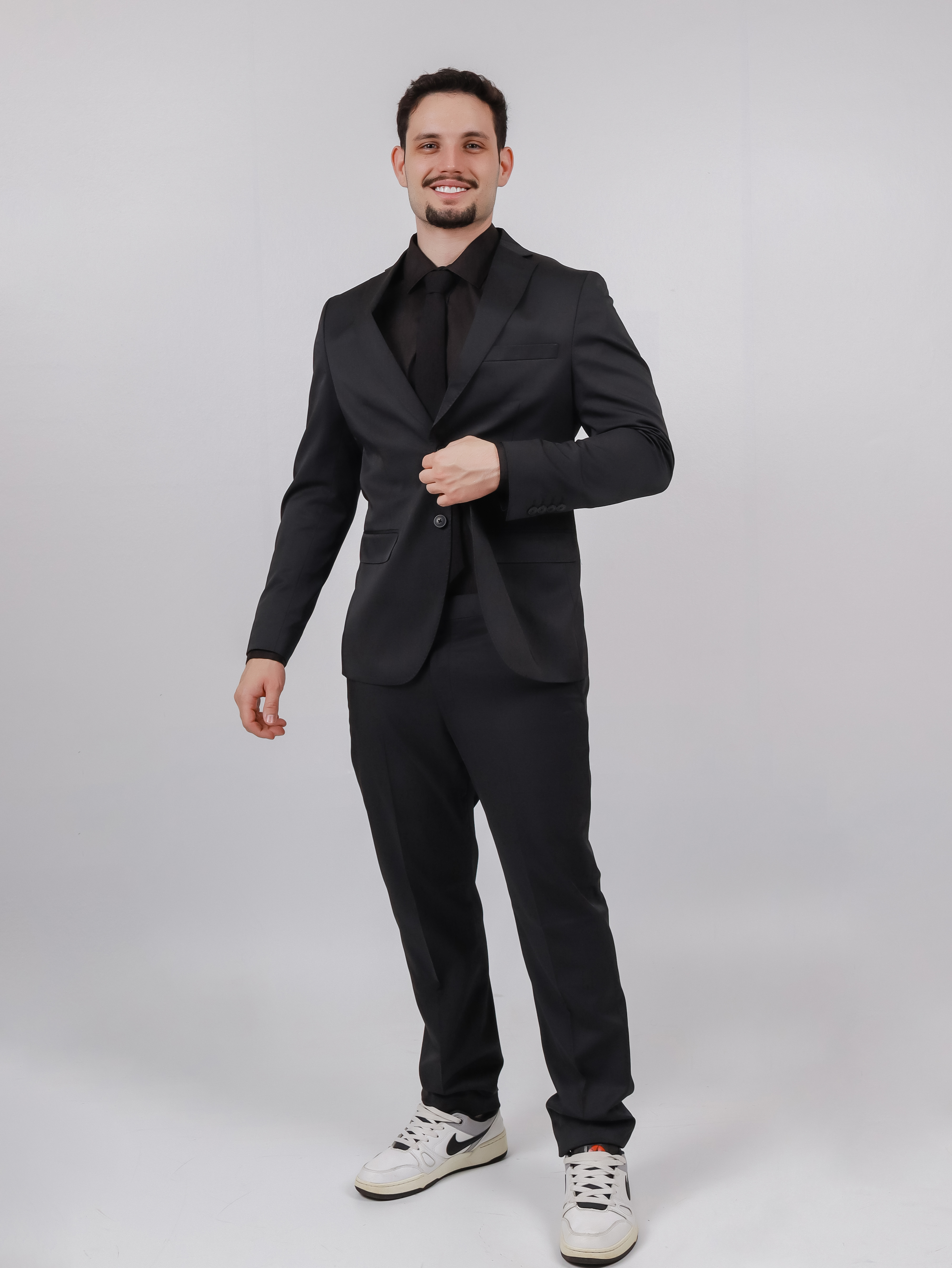 Terno preto all black masculino Cascavel