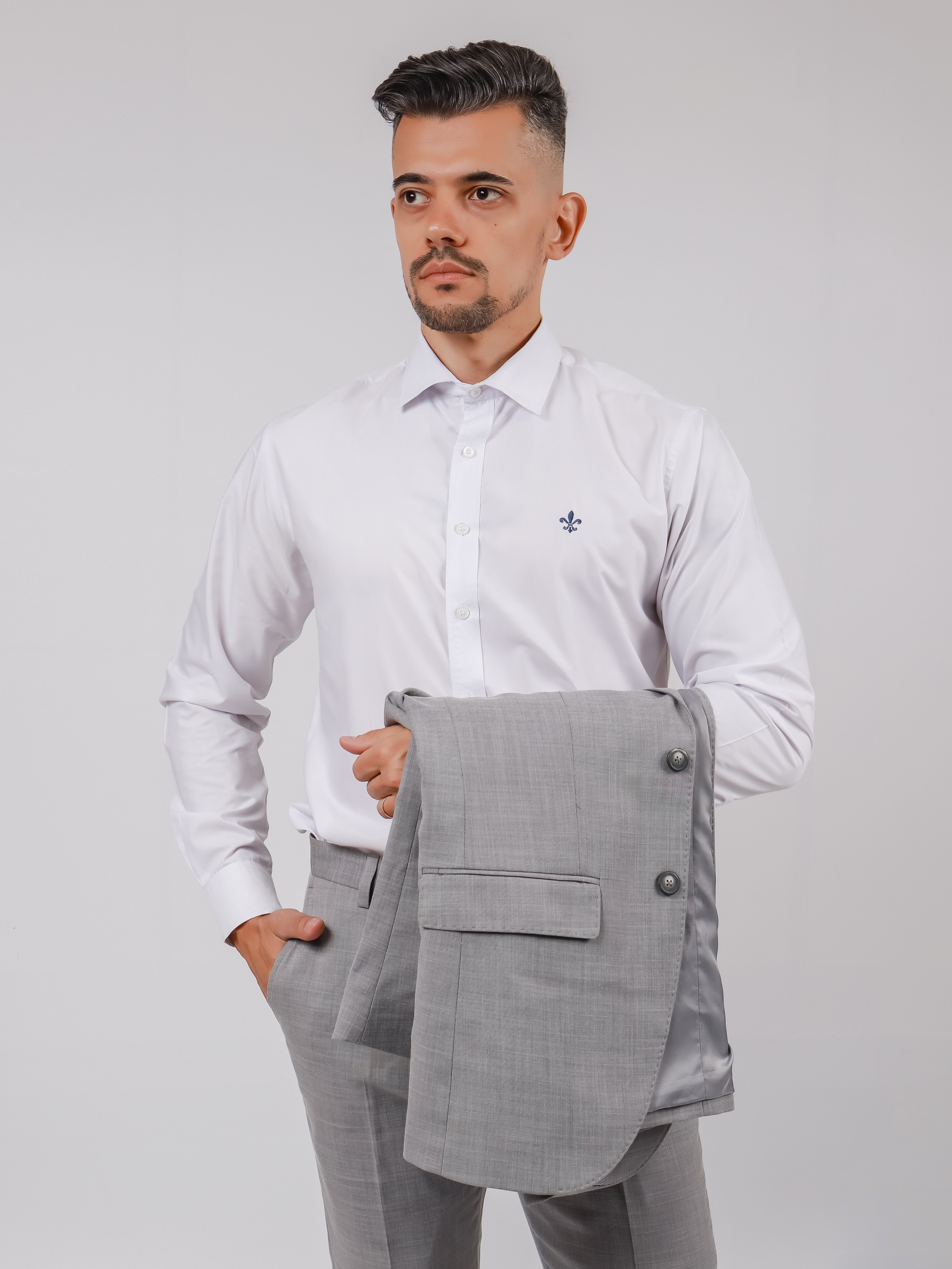Terno cinza médio masculino Cascavel
